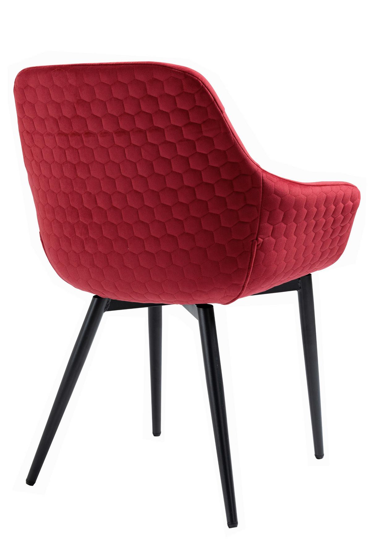 Armlehnstuhl Rot B: 63 Cm - Rot/Schwarz, MODERN, Textil/Metall (63/81,5/61cm) - Livetastic