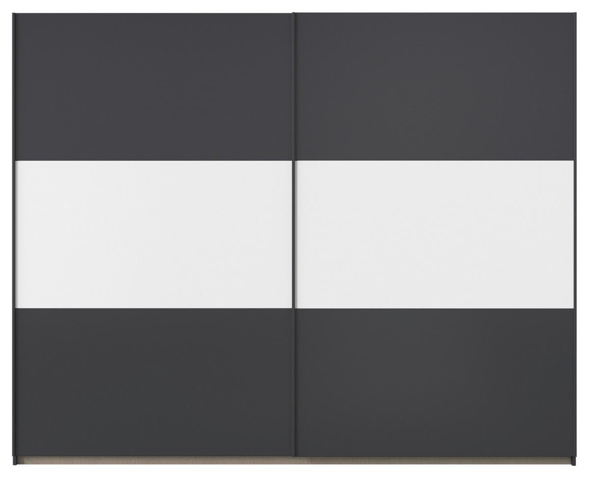 Schwebetürenschrank Neo Grau Weiß B: 261 cm - Weiß/Grau, MODERN, Holzwerkstoff (261/210/59cm) - Rauch Möbel