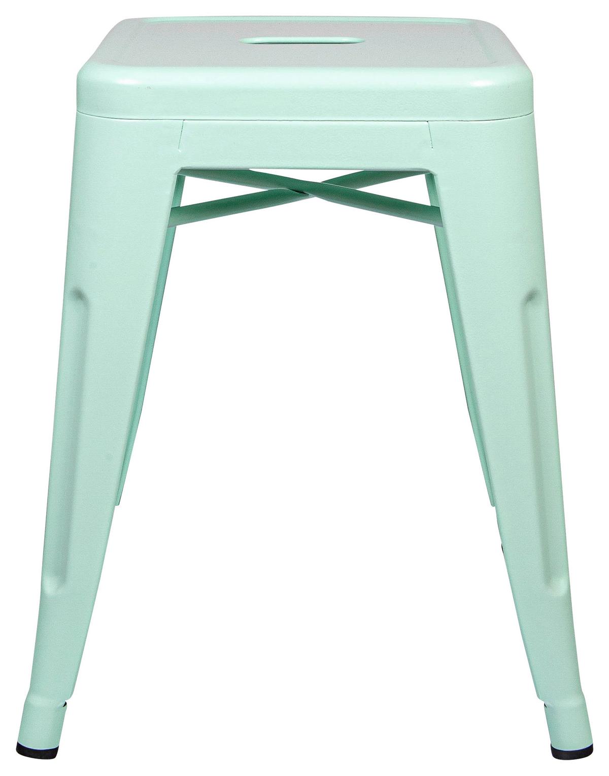 Hocker Vantaggio Brush Stahl Pastellgrün H: 46 Cm Stapelbar - Pastellgrün, Basics, Metall (39/46/39cm) - MID.YOU