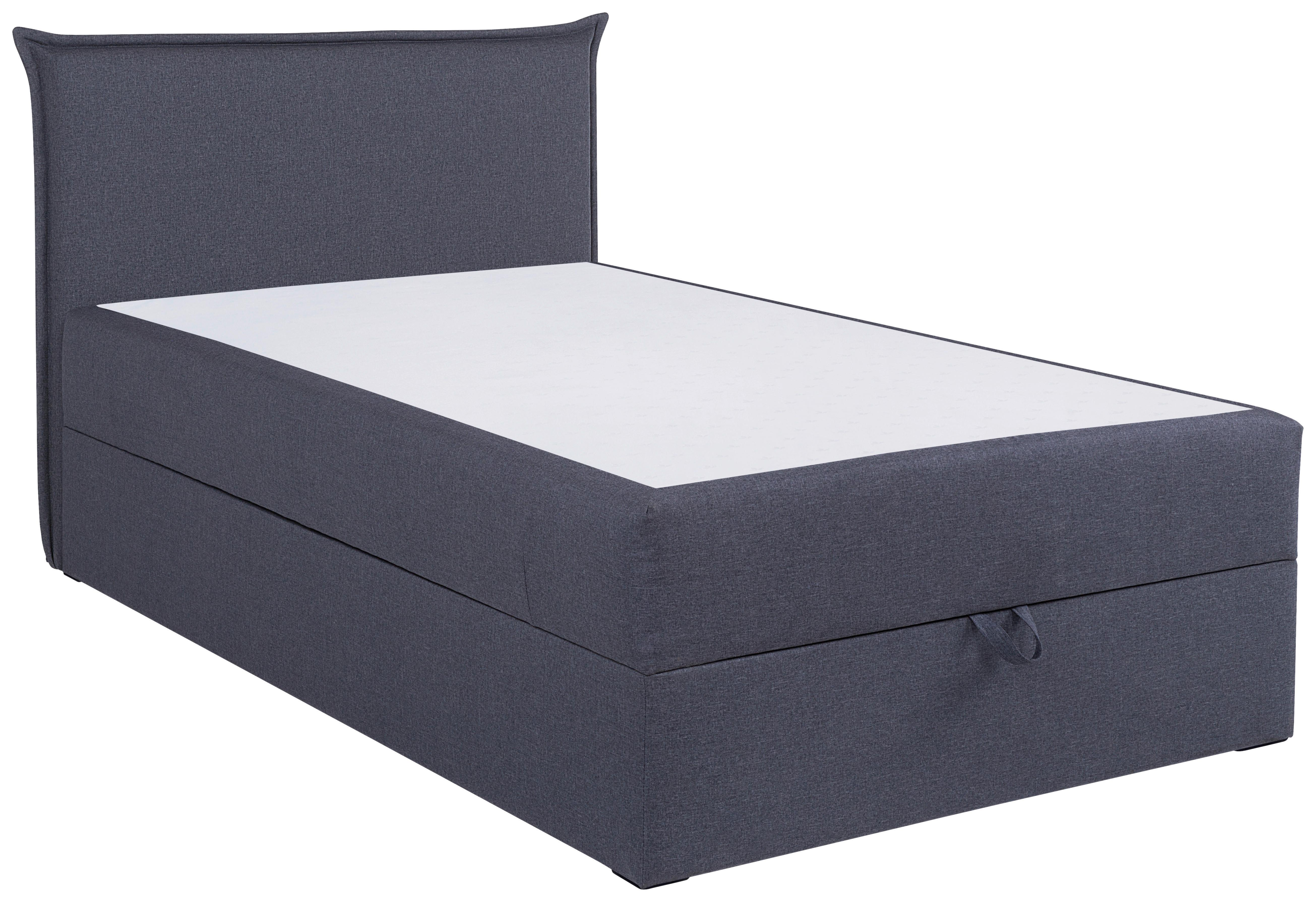 Boxspringbett Jolly 2 120x200 Grau - Schwarz/Grau, MODERN, Holzwerkstoff/Textil (120/200cm)