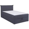 Boxspringbett Jolly 2 120x200 Grau - Schwarz/Grau, MODERN, Holzwerkstoff/Textil (120/200cm)