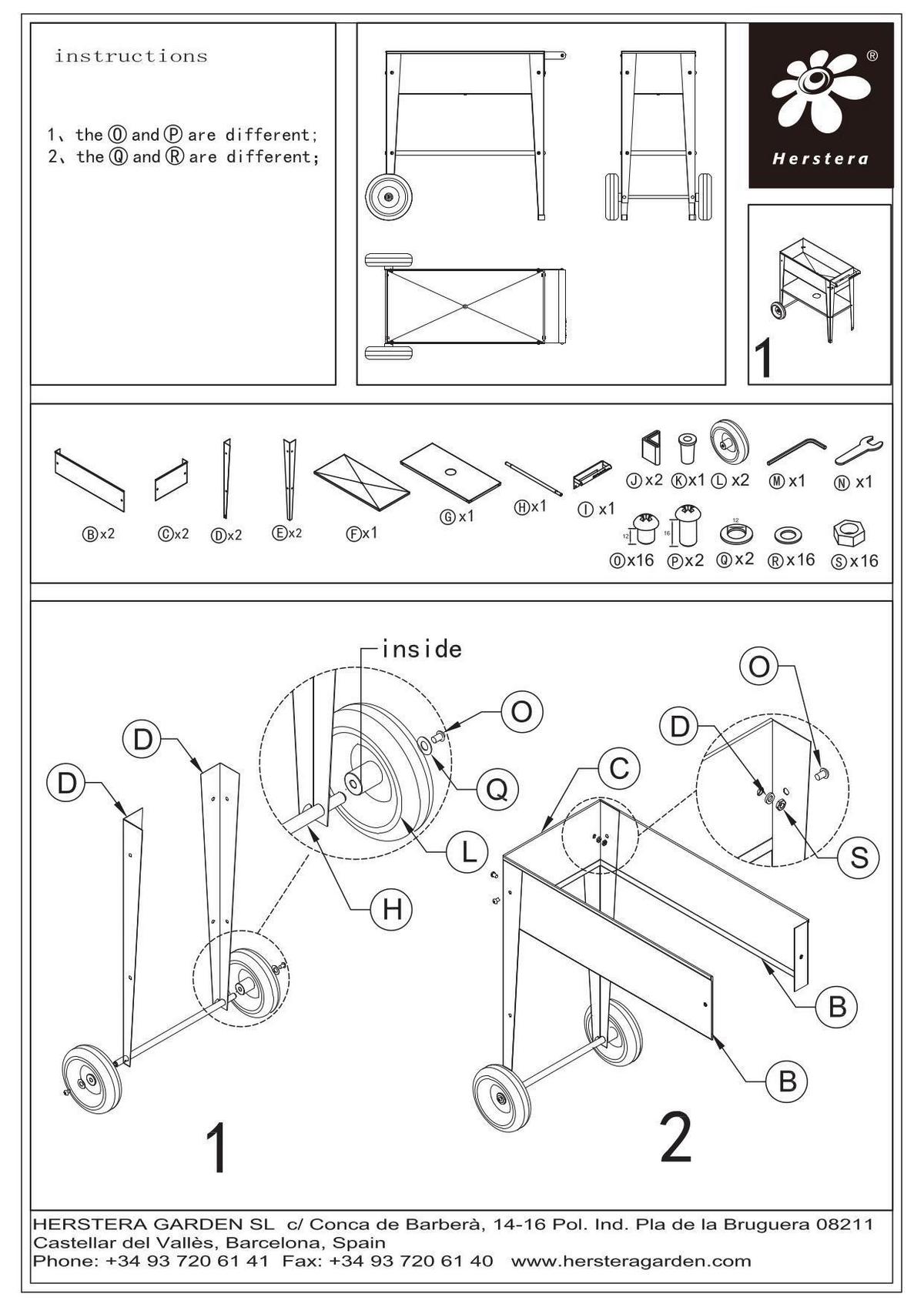 Hochbeet Kräuterfabrik Urban - Gelb, Basics, Metall (35/80/75cm)