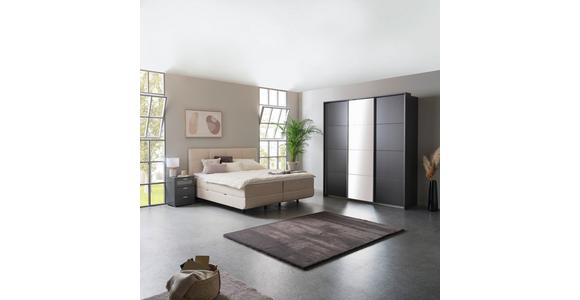 Schwebetürenschrank mit Spiegel B: 203 cm Miami, Grau Metallic - Grau, MODERN, Holzwerkstoff (203/229/62cm) - Luca Bessoni