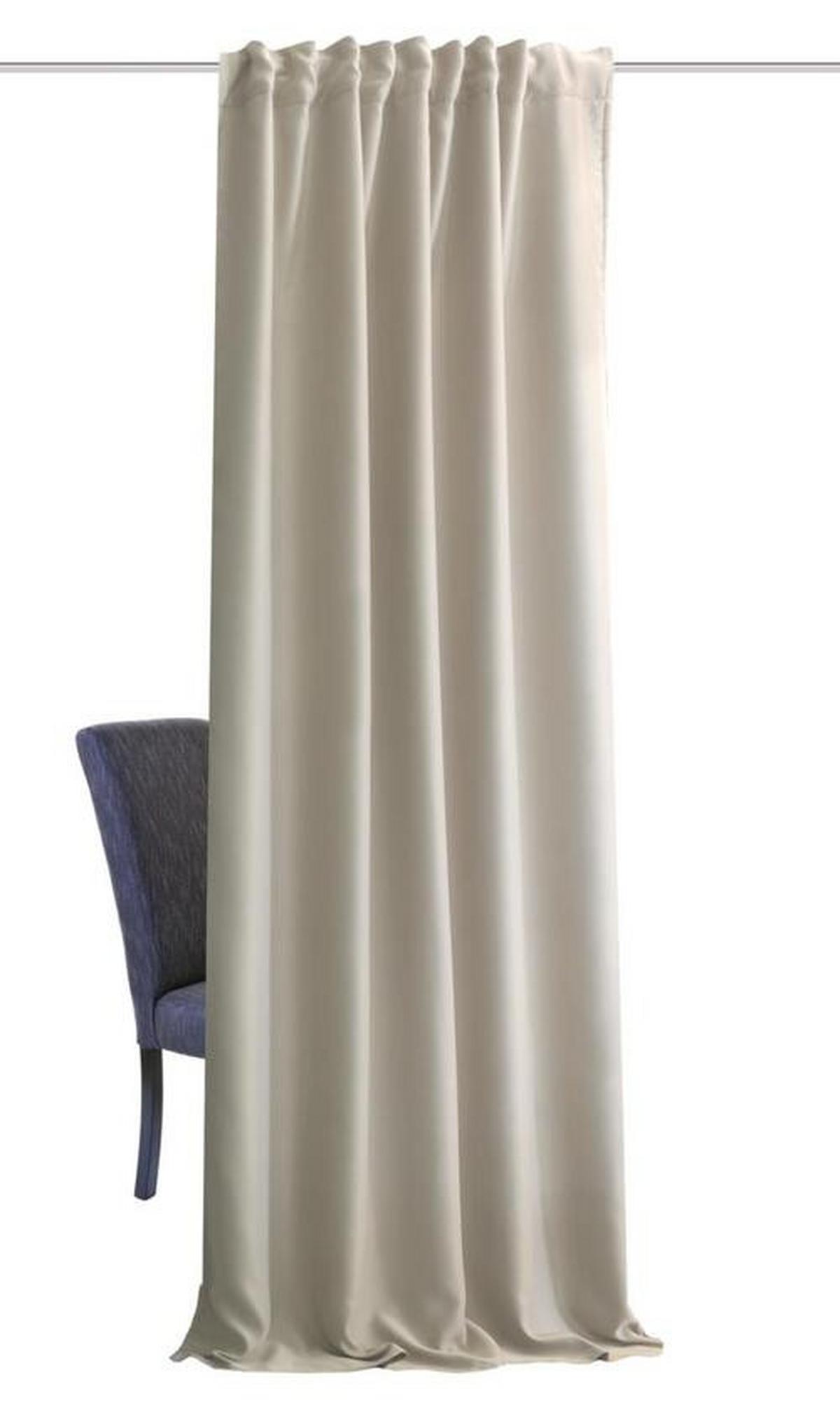 Lärmschutzvorhang Naturfarben B: 135 cm - Naturfarben, KONVENTIONELL, Textil (135/160cm)