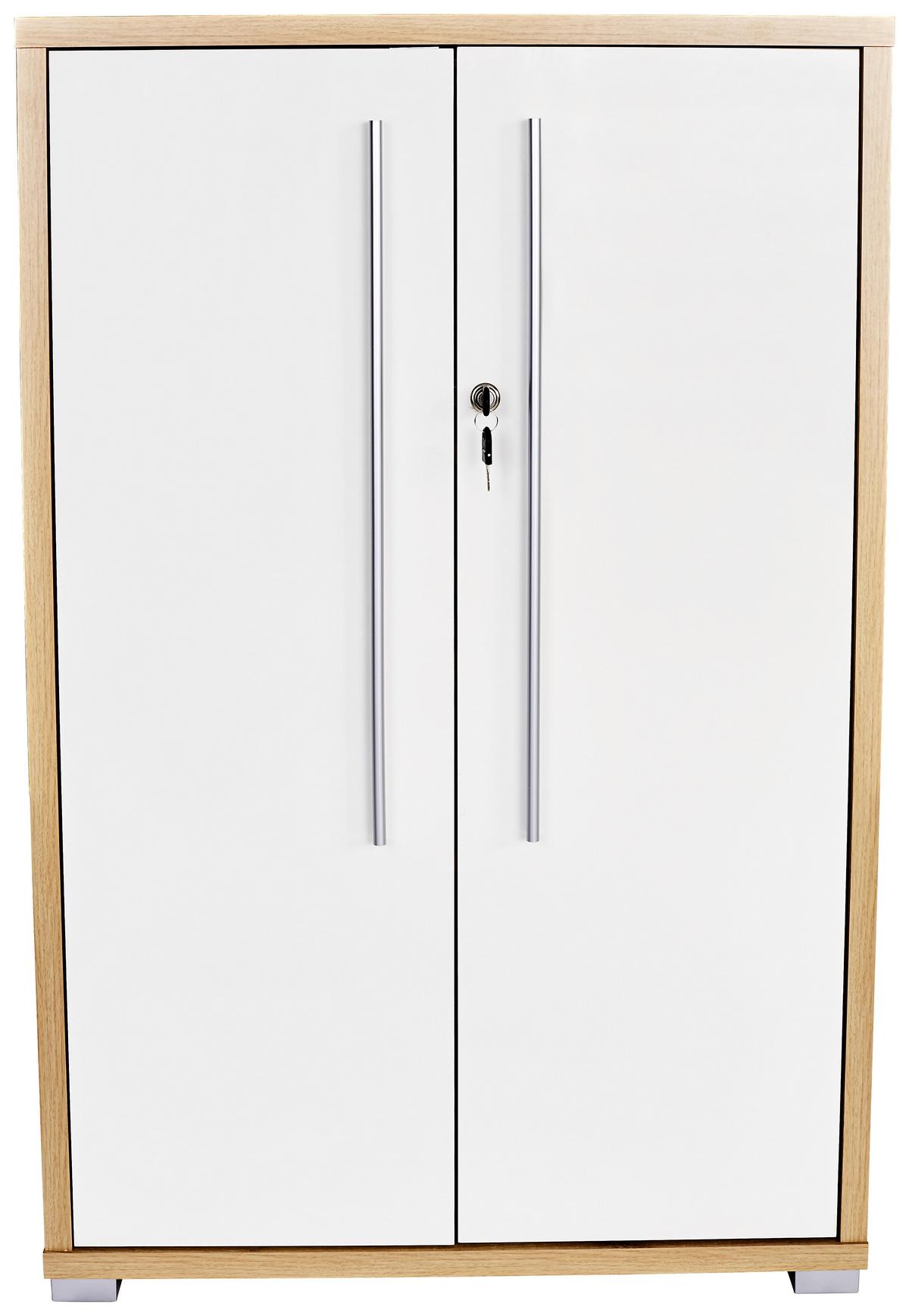 Aktenschrank Versperrbar Profi Eiche Dekor, Weiß B 75 Cm - Eichefarben/Weiß, MODERN, Holzwerkstoff (75/113/35cm) - Ondega