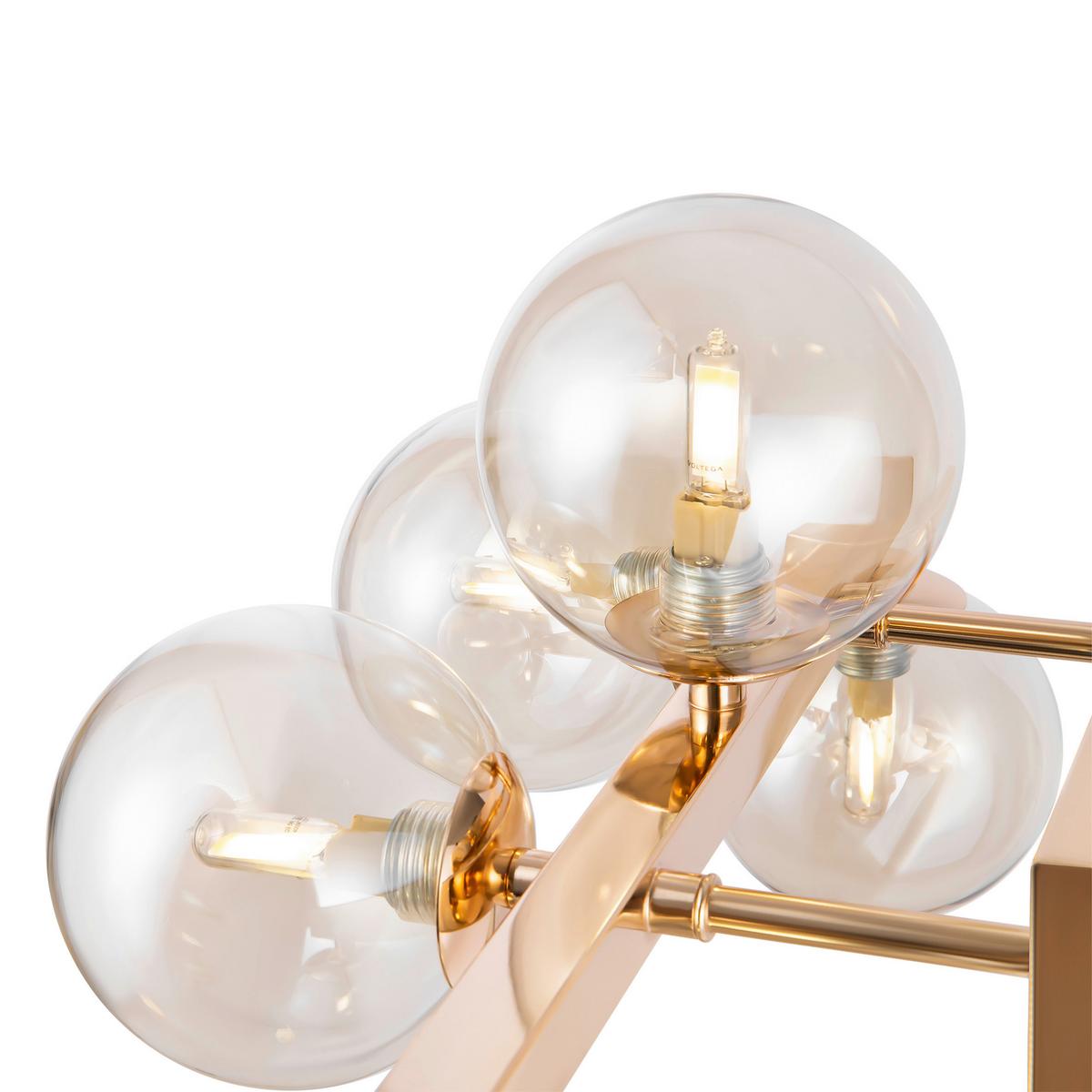Wandleuchte Dallas - Goldfarben, Trend, Glas/Metall (23/24/38cm) - MAYTONI