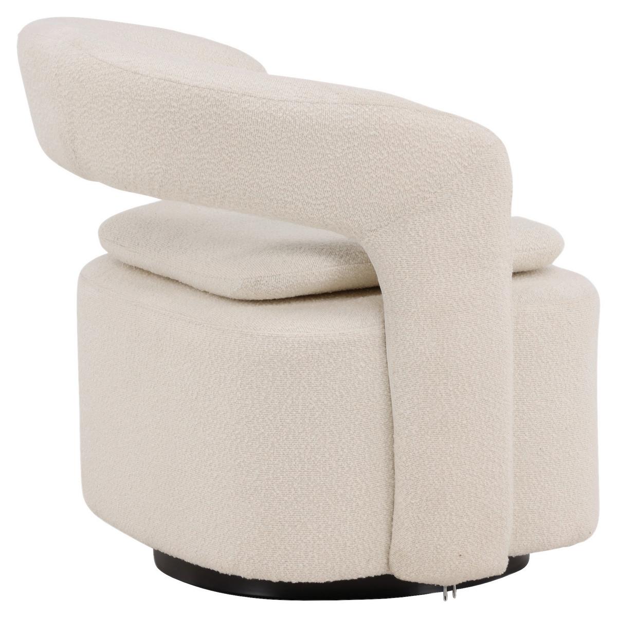 Sessel Laurel - Weiß, Design, Textil/Metall (69/75/72cm) - Livetastic