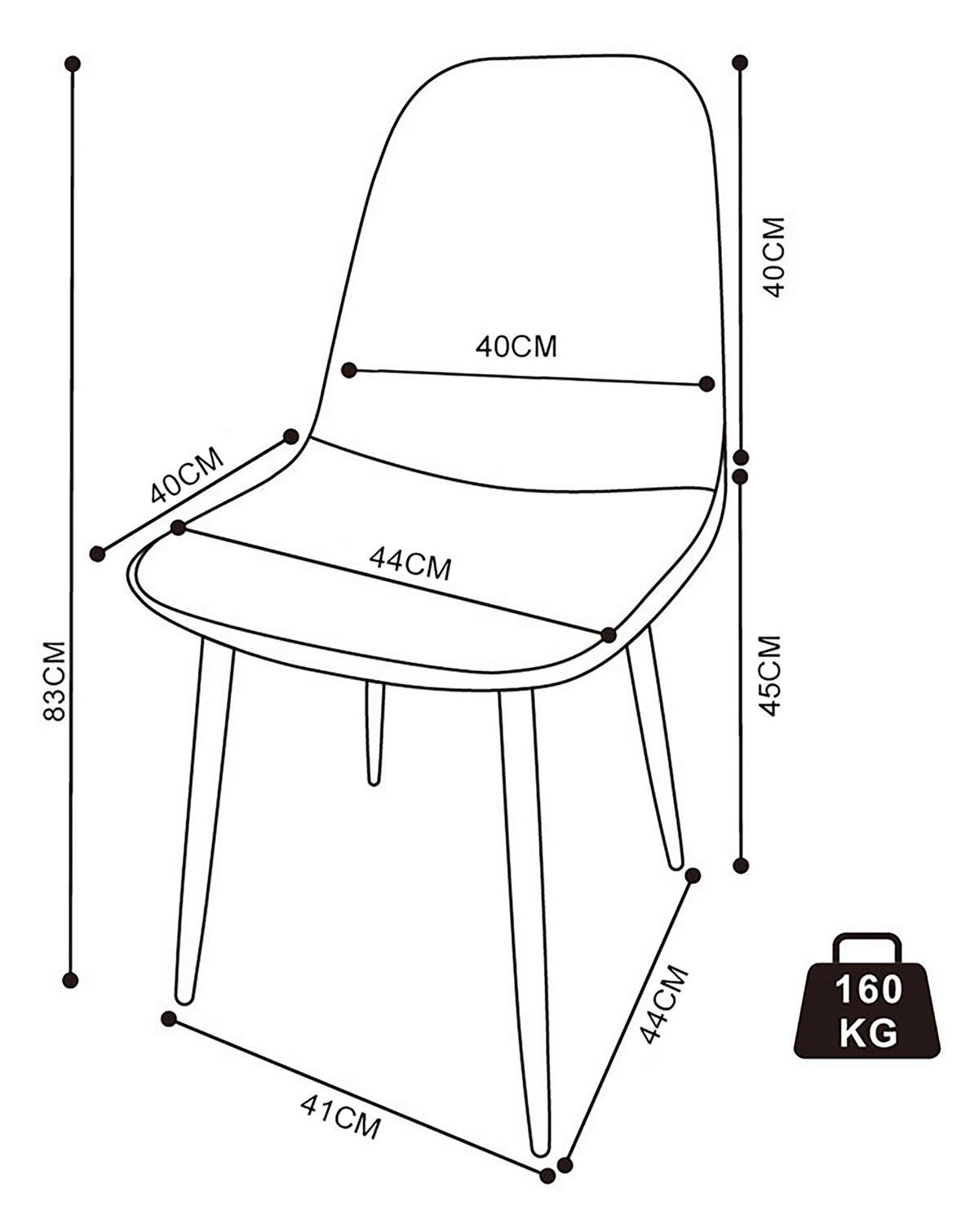 Stuhl Fiolo Mintgrün B: 41 cm - Schwarz/Mintgrün, Design, Holzwerkstoff/Metall (41/83/44cm) - MID.YOU