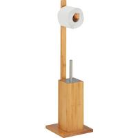 STOJAN NA WC KEFU A PAPIER ANNI - prírodná farba/farba ušľachtilej ocele, Modern, kov/drevo (19/70,5/19cm) - Mömax