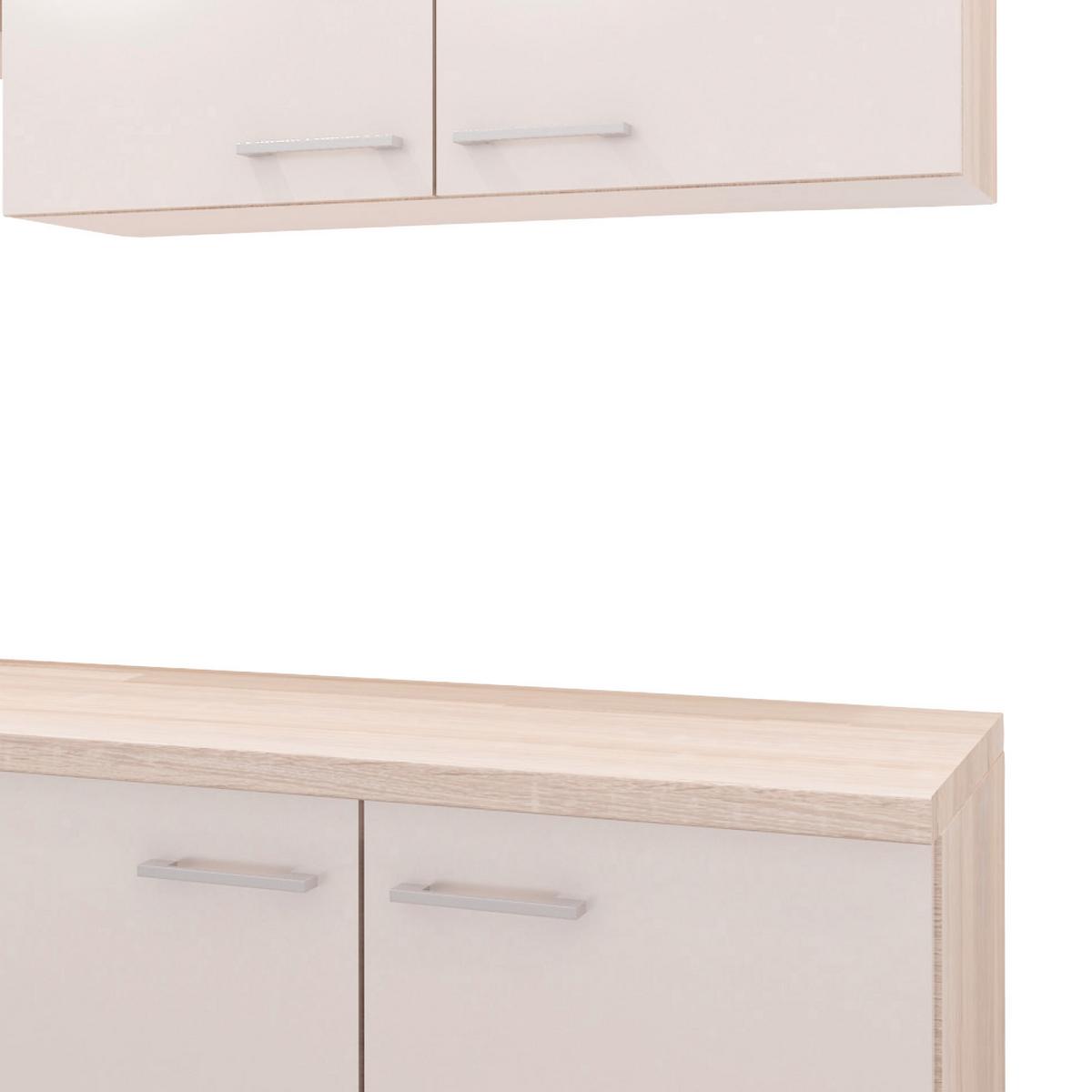 Küchenzeile Nepal ohne Geräte 270 cm Kaschmir/Eiche Dekor - Kaschmir/Eichefarben, MODERN, Holzwerkstoff (270cm) - FlexWell