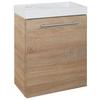Waschbecken mit Unterschrank Fantasy B:. 40 cm Eiche Dekor - Eichefarben, MODERN, Holzwerkstoff/Stein (40/49/22cm)