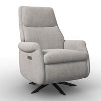 Relaxační křeslo ALICE, světle šedé buklé, max. 140 kg - černá/světle šedá, Moderní, kov/dřevo (76/110/94cm) - Bessagi Home