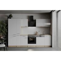 Küchenleerblock Merle Weiß/Eichefarben B: 310cm - Eichefarben/Weiß, Basics, Holzwerkstoff (310cm) - Respekta