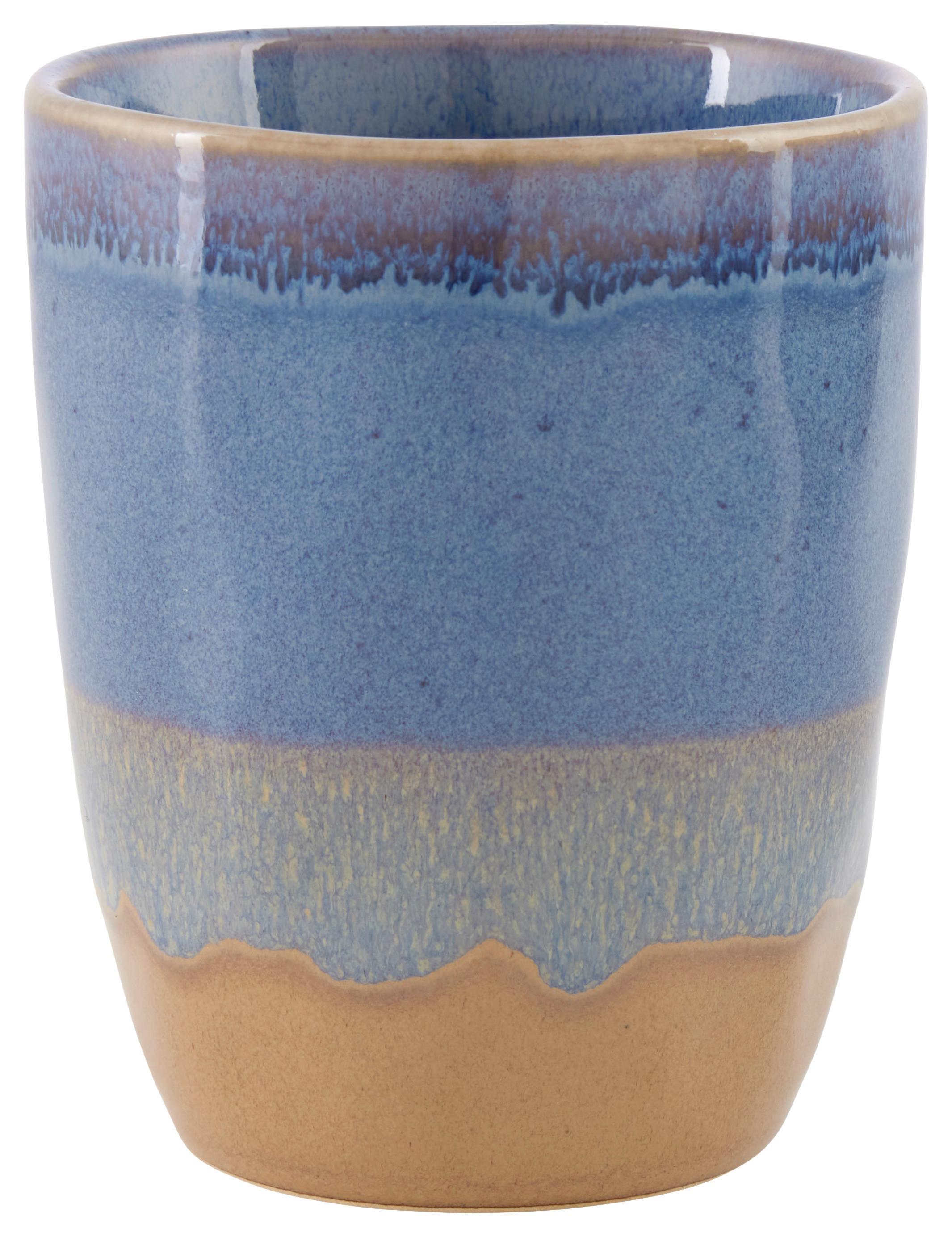 Hrnček na kávu FRANK - modrá/biela, Modern, keramika (8/9,6cm)