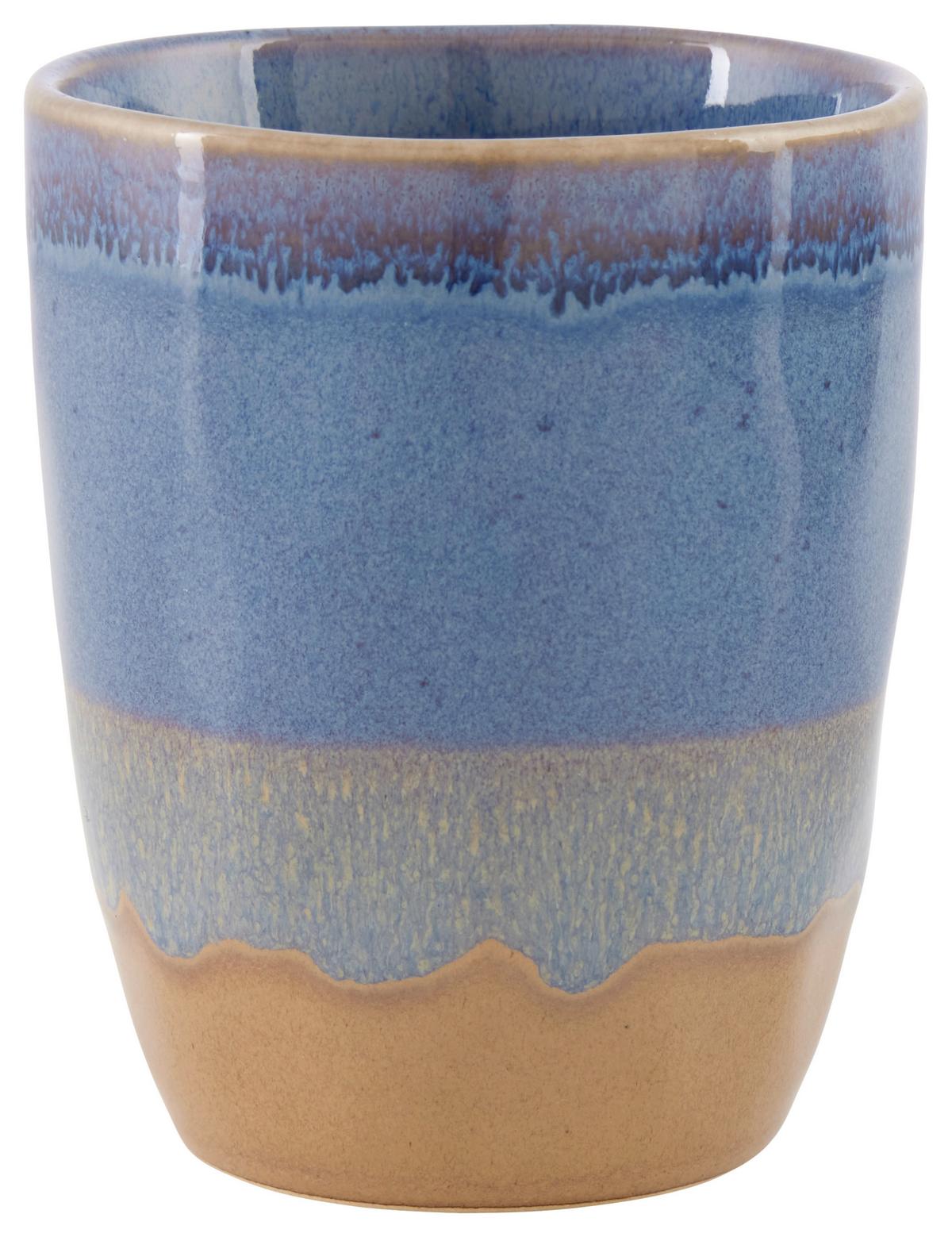 Hrnek na kávu FRANK - bílá/modrá, Moderní, keramika (8/9,6cm)