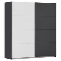 Schwebetürenschrank Subito - Graphitfarben/Weiß, MODERN, Holzwerkstoff (181/197/61cm) - Rauch Möbel