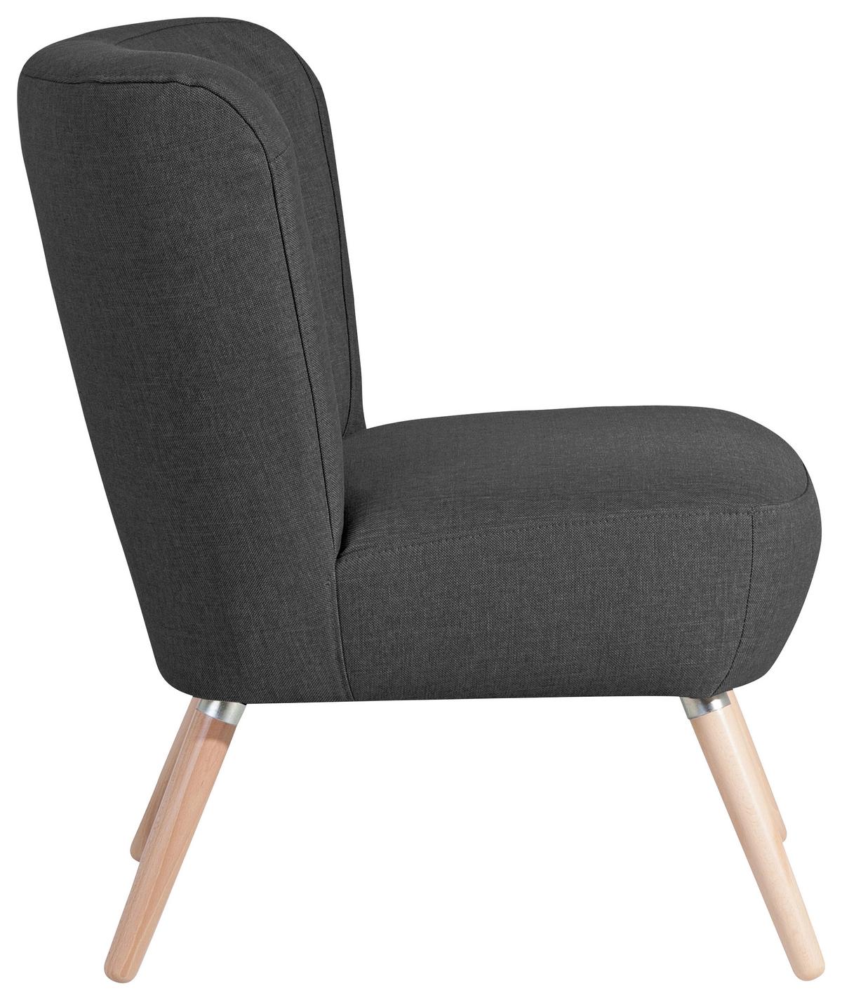 Sessel Neele - Buchefarben/Schwarz, Design, Textil (69/80/68cm) - Max Winzer