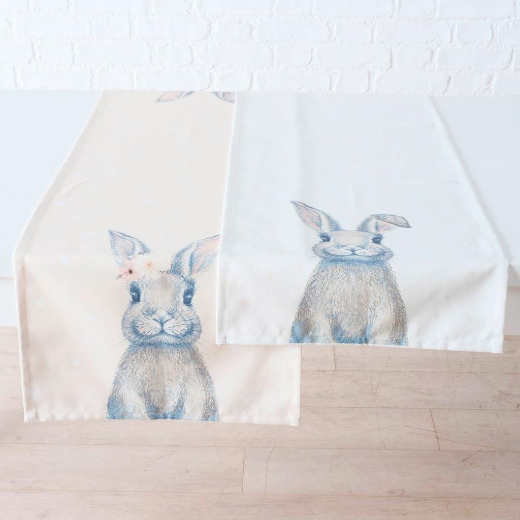 BĚHOUN NA STŮL BELLA - bílá/přírodní barvy, Konvenční, textil (40/140cm) - Modern Living