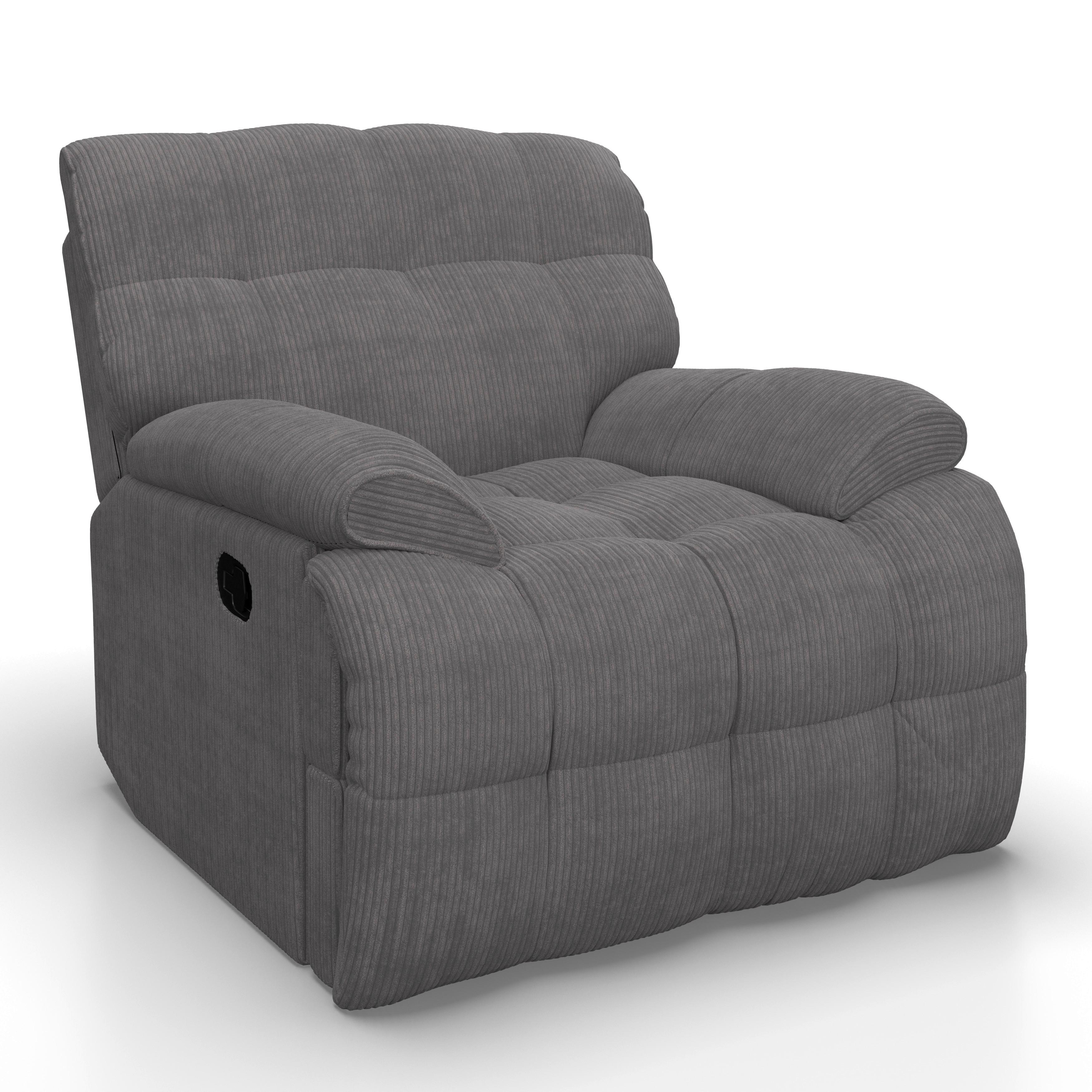 Relaxačné kreslo NATALIE, tmavosivé - čierna/tmavosivá, Modern, kov/drevo (98/94/106cm) - Bessagi Home