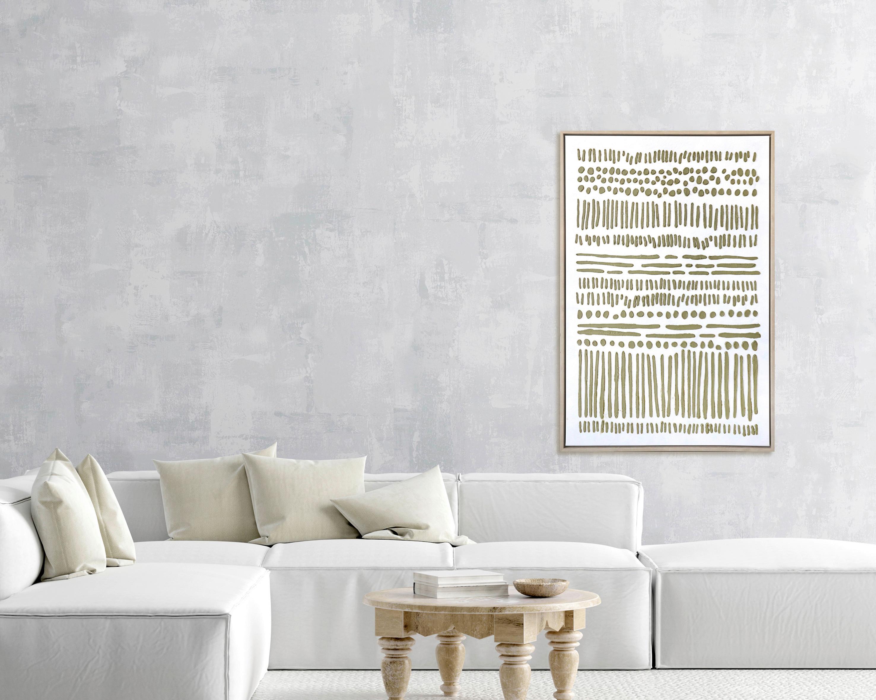 Obraz na plátně LOTTA, 60x90cm - zelená/přírodní barvy, Moderní, kompozitní dřevo/textil (60/90cm) - Mömax