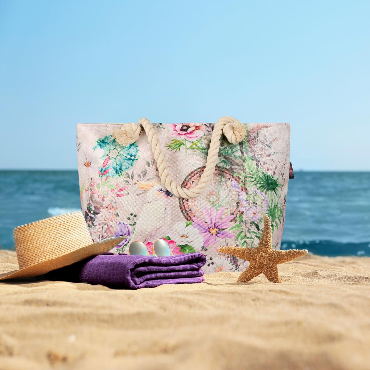 Strandtasche Indah Multicolor 43x60 cm - Multicolor, KONVENTIONELL, Textil (43/60cm)