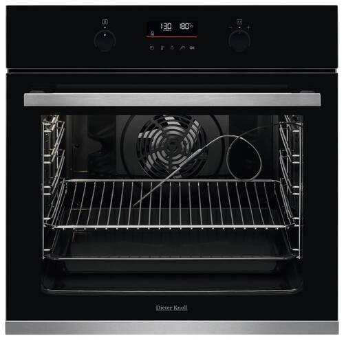 Vstavaná rúra Dieter Knoll s parnou funkciou - čierna/farba ušľachtilej ocele, Basics, kov/sklo (59,4cm) - Dieter Knoll