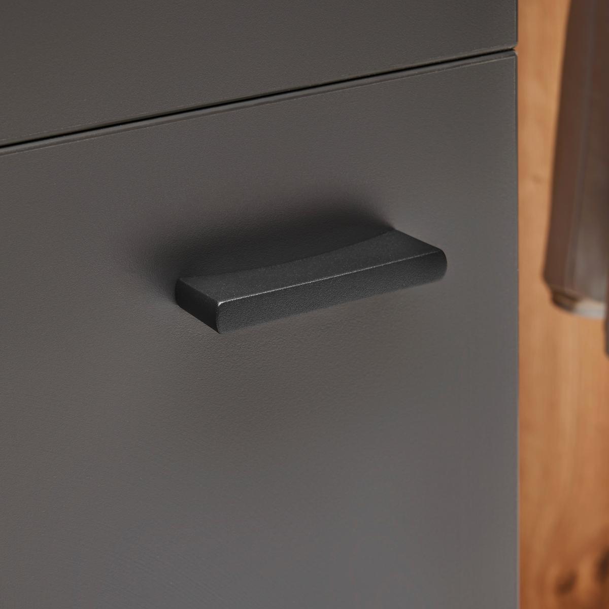 PREDSIEŇOVÁ SKRIŇA FLORENZ -EXKLUSIV- - čierna/sivá, Modern, kov/kompozitné drevo (79/196,2/37,3cm) - Premium Living