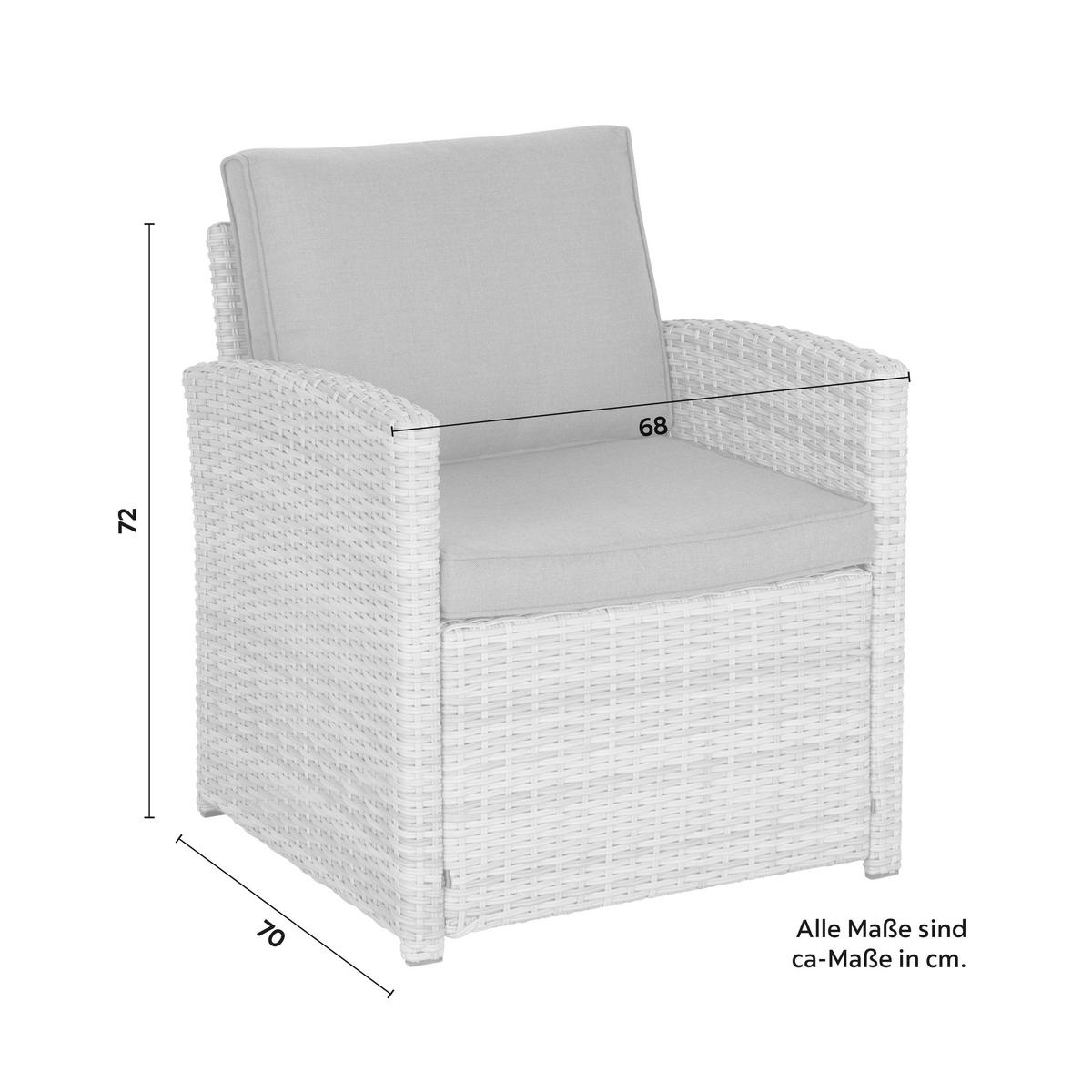 TERASOVÁ SEDACÍ SOUPRAVA NELA 2 - šedá/světle šedá, Moderní, kov/textil - Modern Living