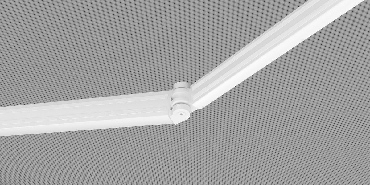 Gelenkarmmarkise 350x250 cm Grau/Weiß, Decken-/Wandmontage - Weiß/Grau (350/250cm) - Schwöller