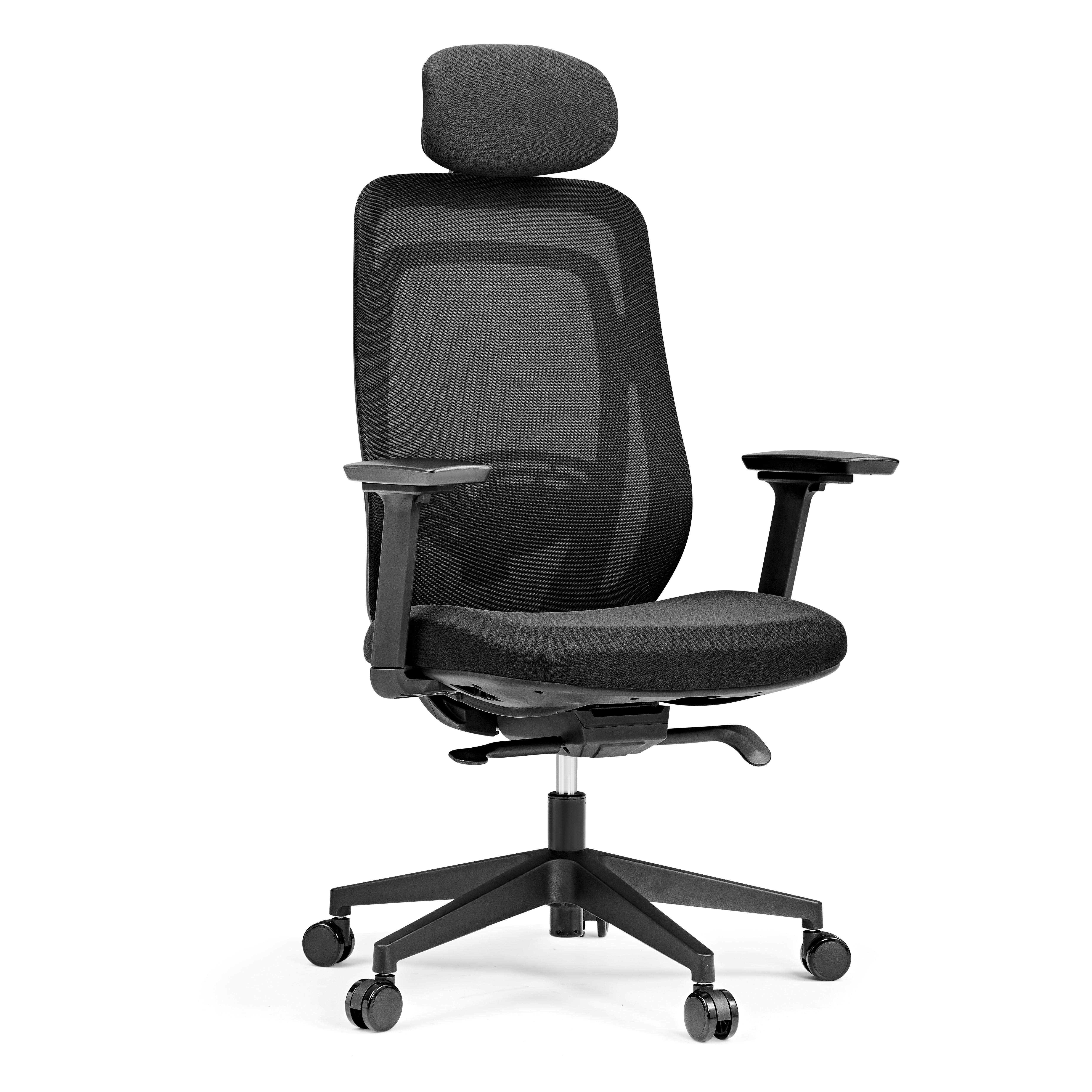 DREHSTUHL Vividapt Schwarz B: 71cm - Schwarz/Grau, MODERN, Kunststoff/Textil (71/130/60cm) - MID.YOU