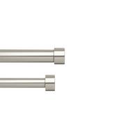 Vorhangstange Cappa Nickelfarbe L: 168-305 cm - Nickelfarben, KONVENTIONELL, Kunststoff/Metall (168-305cm) - Umbra