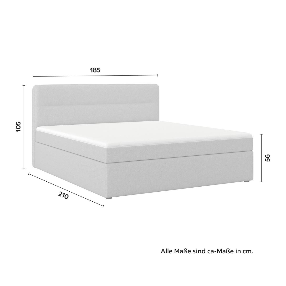 Boxspringová posteľ MARCO 180x200, sivohnedá - čierna/taupe, Modern, drevo/textil (180/200cm) - Bessagi Home