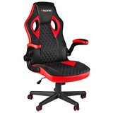 Gamingstuhl Racing Delta H: 122 cm Schwarz/Rot - Rot/Schwarz, Basics, Holz/Kunststoff (69/112-122/72cm)
