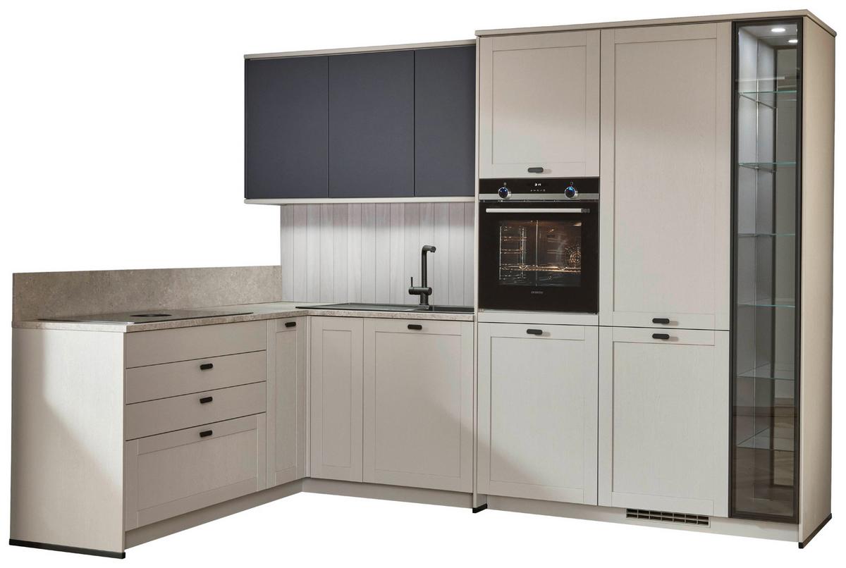 Eckküche Fermo/Eastbourne - Hellbraun/Blau, MODERN, Holzwerkstoff (181,8/303,4cm) - Vertico