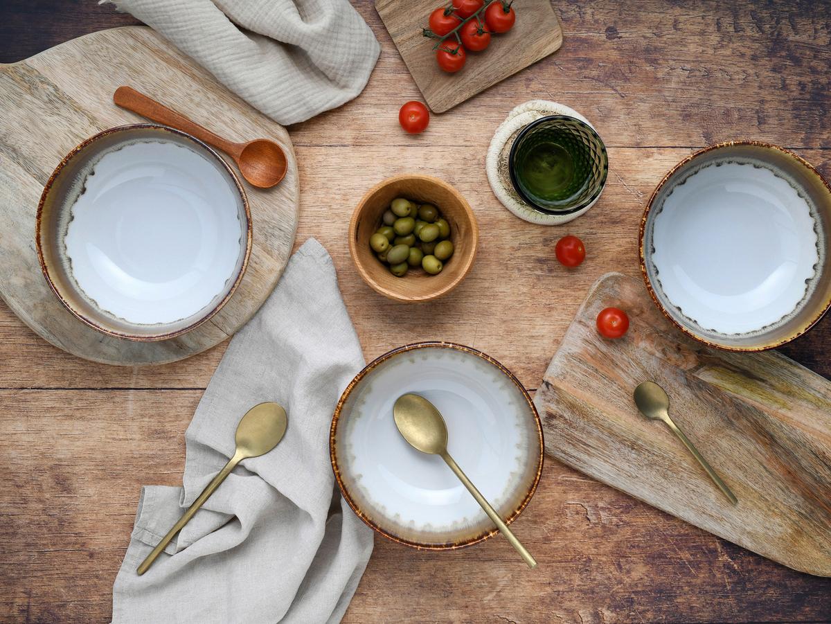 Schüsselset Cascade Steinzeug 4-Teilig - Design, Keramik - Creatable