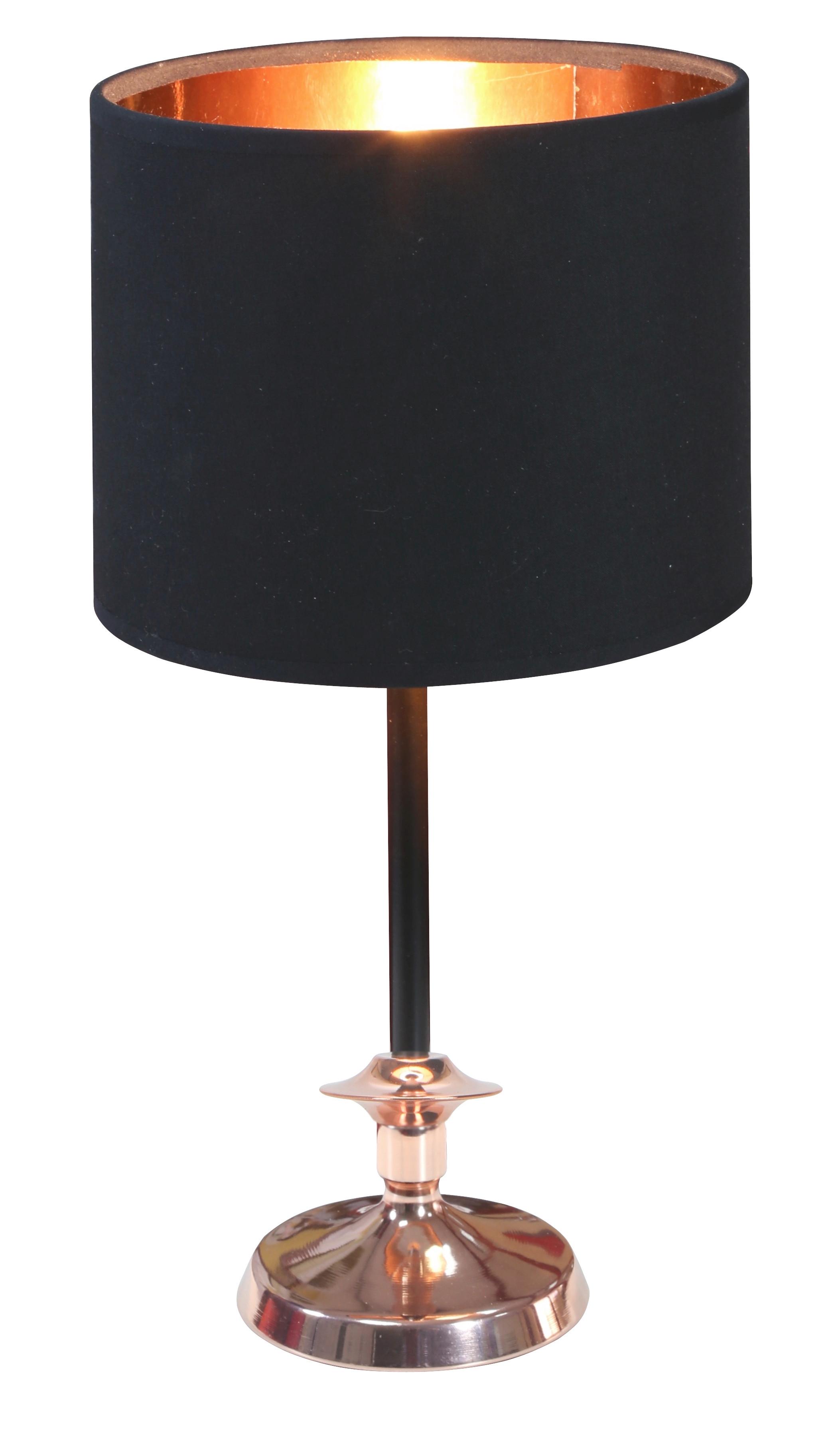 Tischleuchte 41-38784 - Schwarz, Basics, Textil/Metall (17/17/37cm)