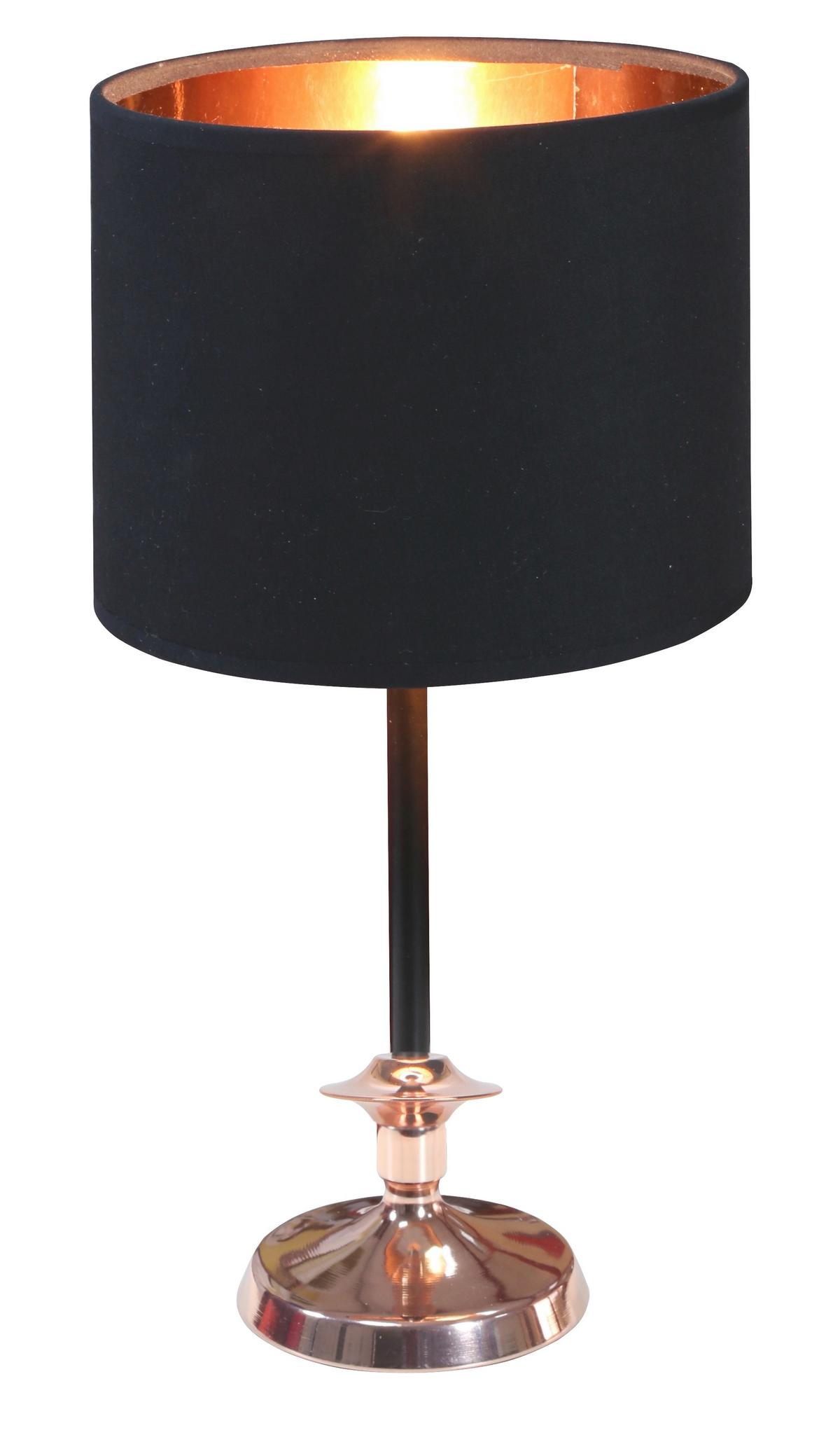 Tischleuchte 41-38784 - Schwarz, Basics, Textil/Metall (17/17/37cm)