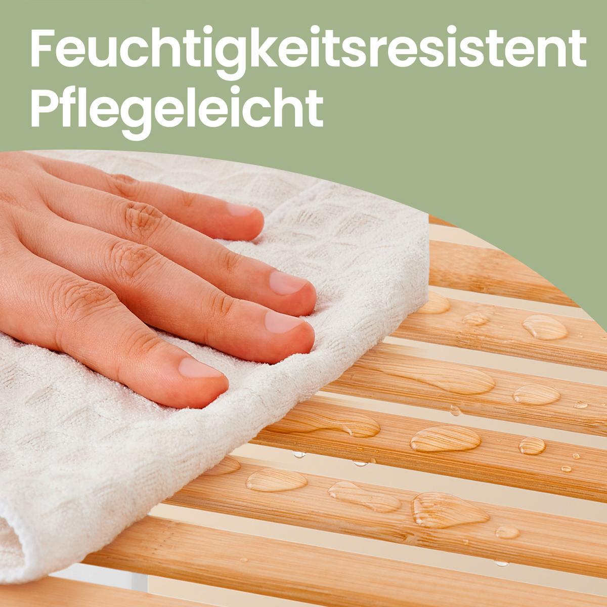 Badezimmerregal Naturfarben B: 33 cm - Naturfarben, Basics, Holz (33/146/33cm)