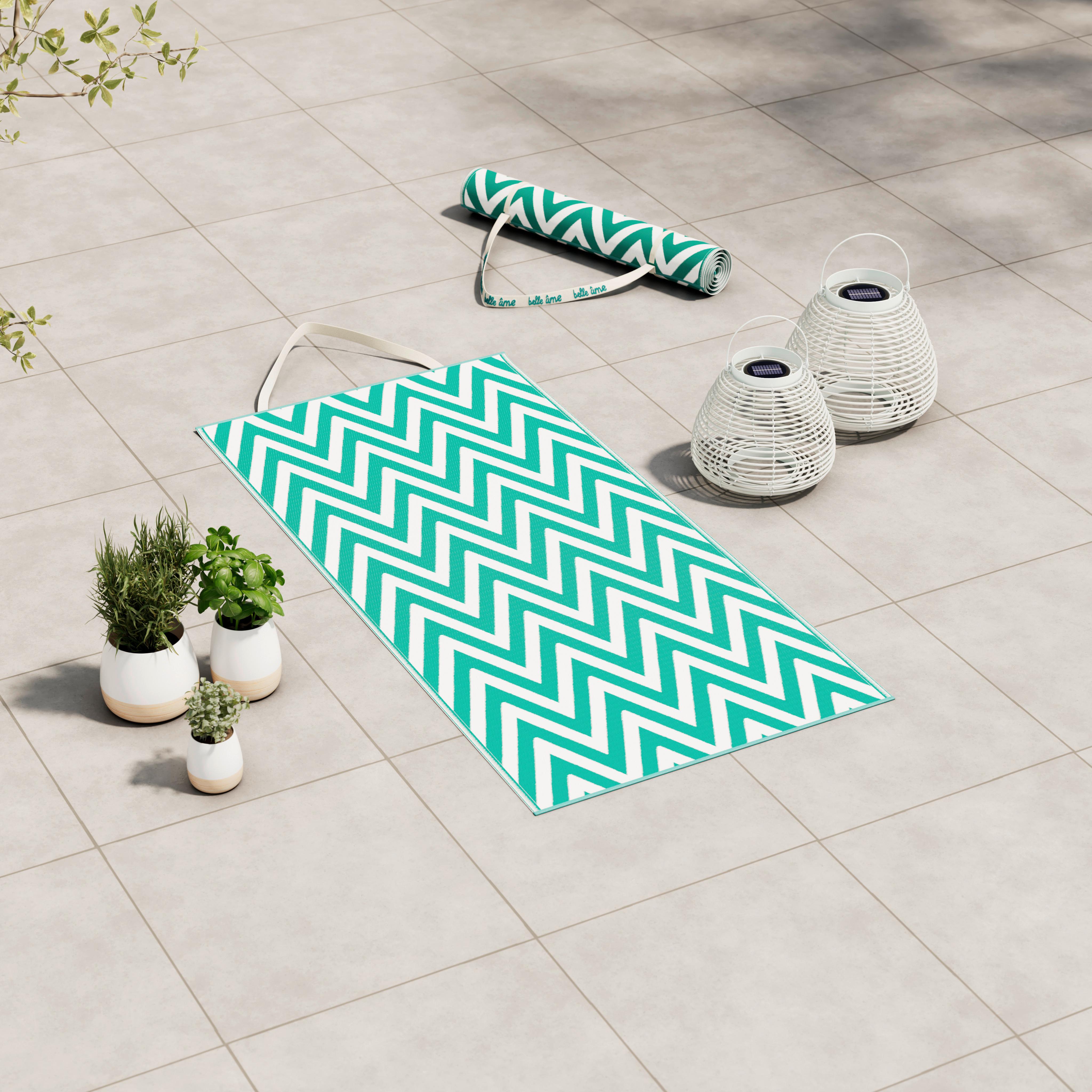 PLÁŽOVÁ PODLOŽKA RIYA - tyrkysová, Modern, textil/plast (70/170cm) - Bessagi Garden