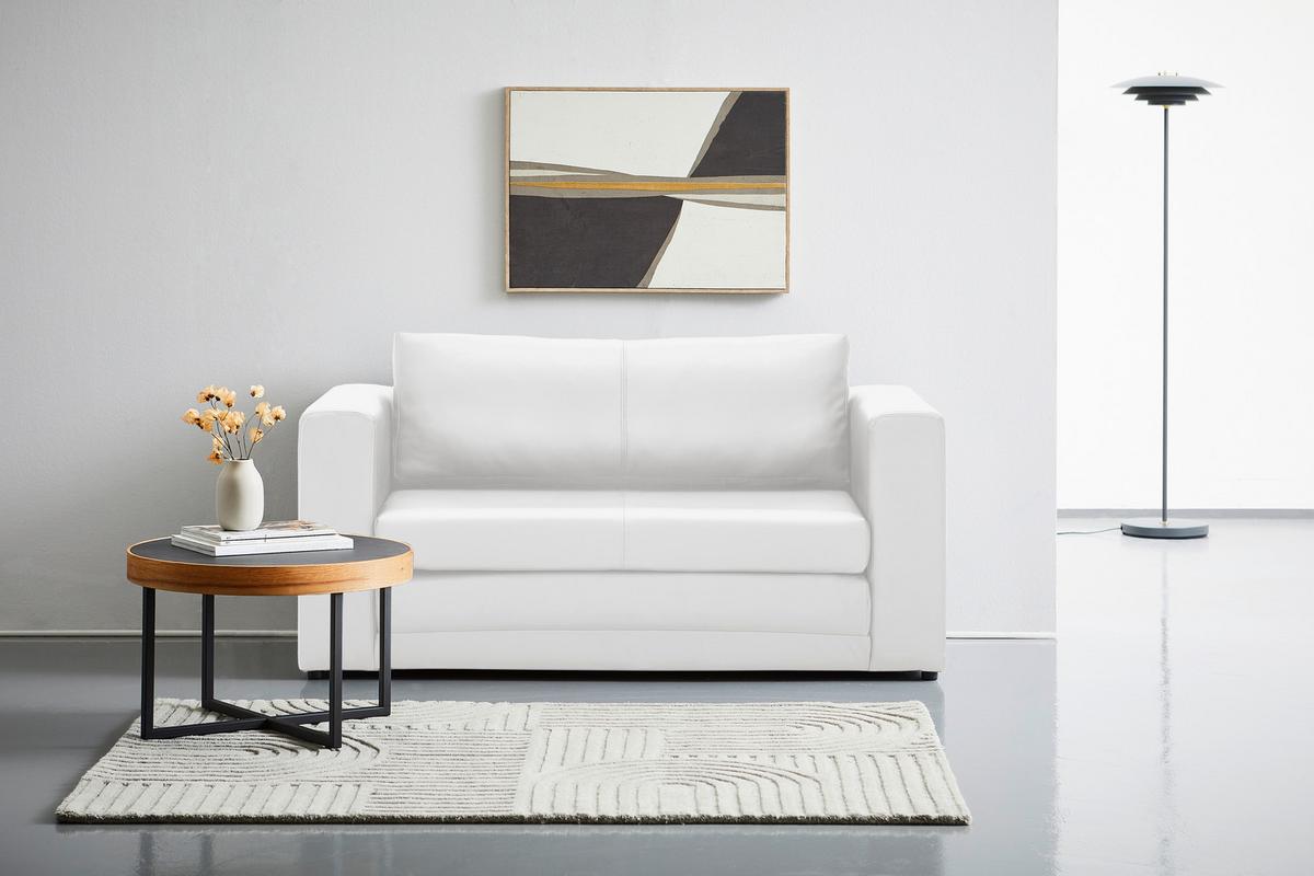 2-sitzer-sofa Mit Schlaffunktion Lisa B: 150 Cm - Schwarz/Weiß, Design, Textil (150/78/70cm) - MID.YOU