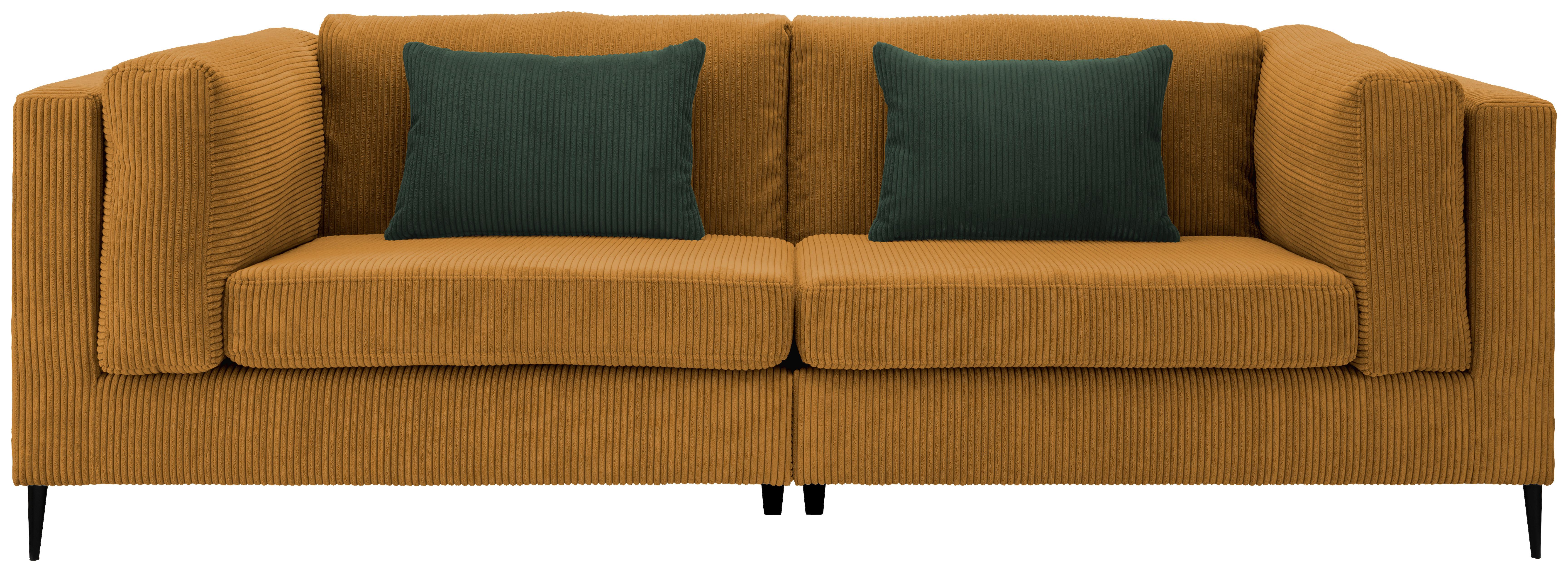3-Sitzer-Sofa Roma Goldfarben Kord