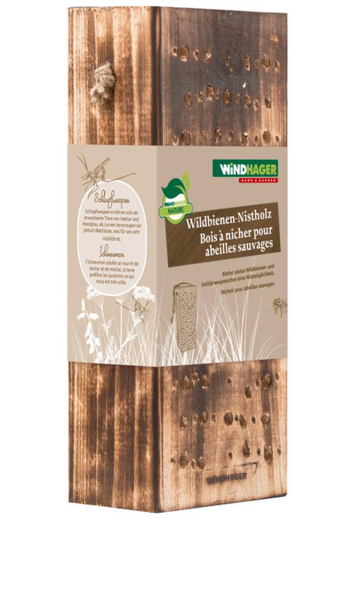 Wildbienennistholz Naturfarben - Naturfarben, Basics, Holz (12,5/30/8cm)