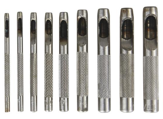Locheisensatz 9-teilig - Silberfarben, KONVENTIONELL, Metall Locheisensatz 9-teilig - Silberfarben, KONVENTIONELL, Metall