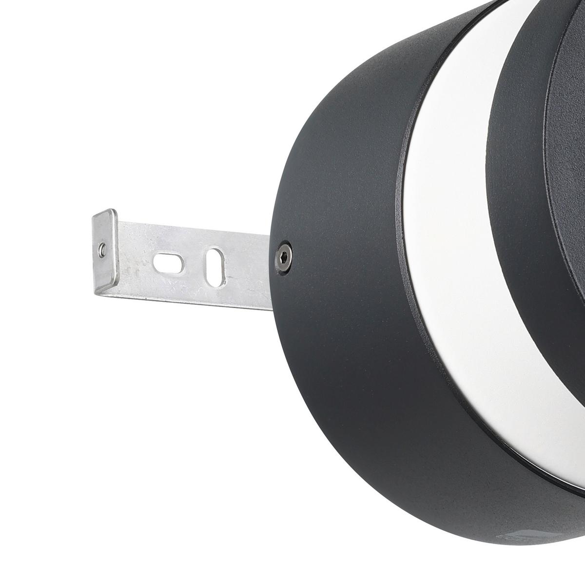 Led-außenleuchte Melzo 11 Watt Aluminium Kunststoff - Transparent/Schwarz, Design, Kunststoff/Metall (13,5/13cm) - Eglo