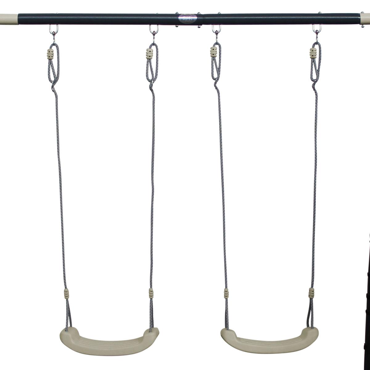 Schaukel Garten-schaukel Anthrazit/creme B: 191 Cm - Anthrazit/Creme, KONVENTIONELL, Metall (191/190/287cm) - Ambia Garden