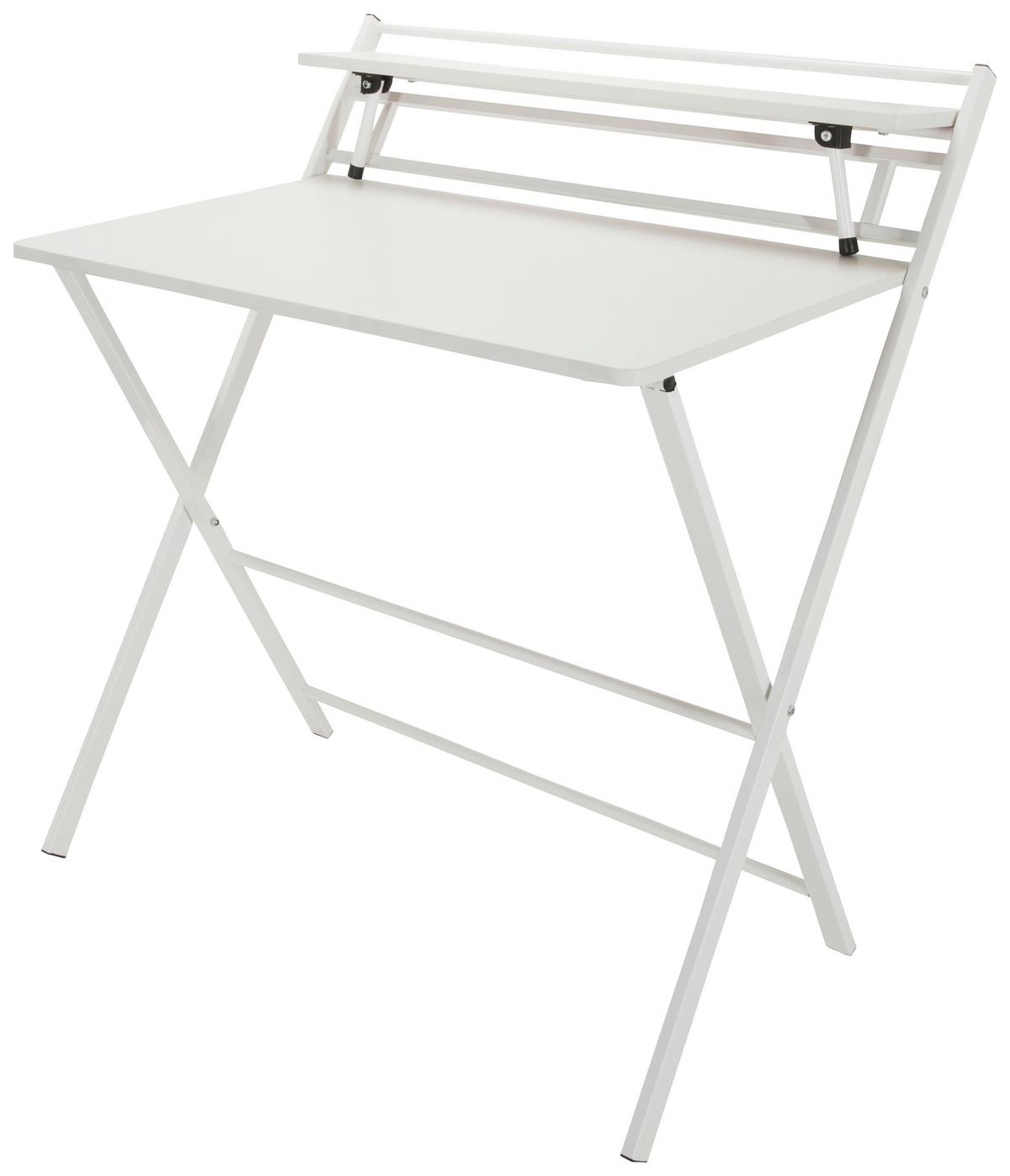 Schreibtisch Easy Clap Weiß - Weiß, Basics, Holzwerkstoff/Metall (84/60/92cm) - MID.YOU