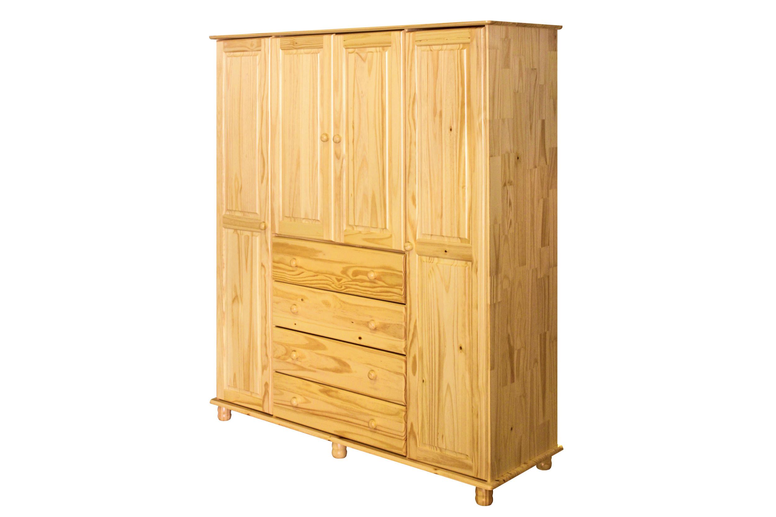 Drehtürenschrank Naturfarben B: 156 Cm - Naturfarben, Natur, Holz (156/177/52cm) - Livetastic