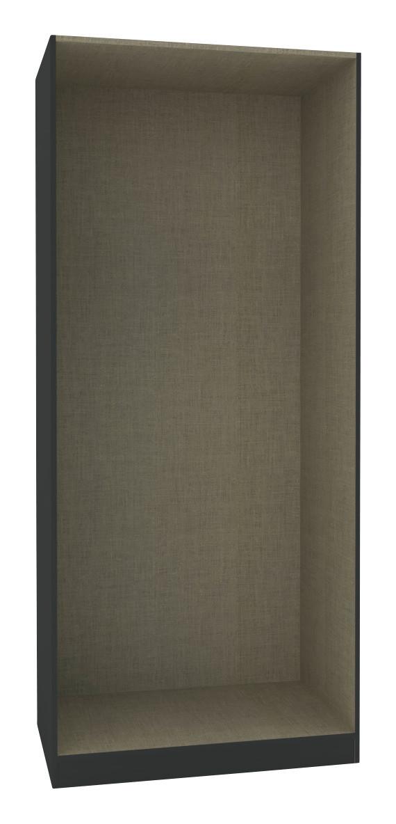 otvorená skriňa UNIT š. 182 cm dekor antracit - antracitová/chrómová, Modern, kompozitné drevo/plast (182,2/210/56,5cm) - Ondega