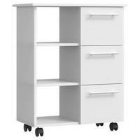 Univerzální vozík ESILO bílá - bílá, Design, kompozitní dřevo (68/38/85cm) - MID.YOU