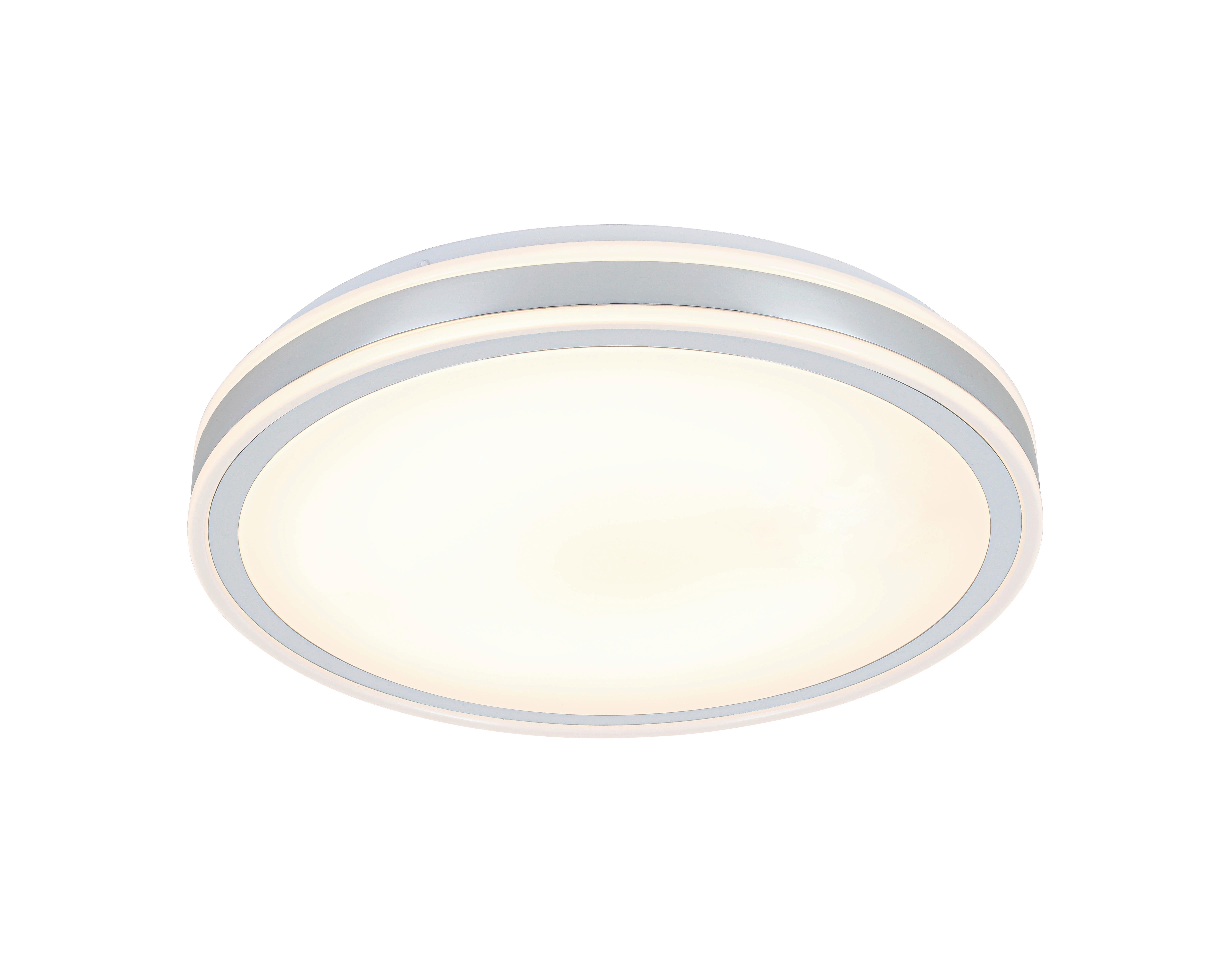 STROPNÍ SVÍTIDLO FARBI - bílá/barvy chromu, Moderní, kov/plast (38/6cm) - Mömax